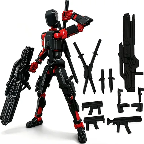 Vista 12 de Titan 13 Figuras de acción, robot simulado multiarticulado 13 figuras de acción 3 piezas