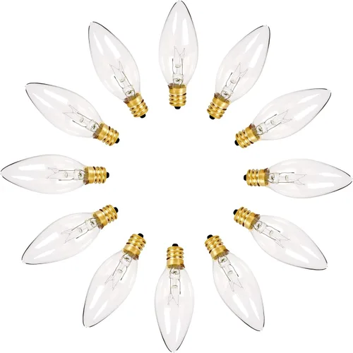 Vista 5 de Holiday Joy Bombillas de vela C7 - Candelabro incandescente E12 de 7 W
