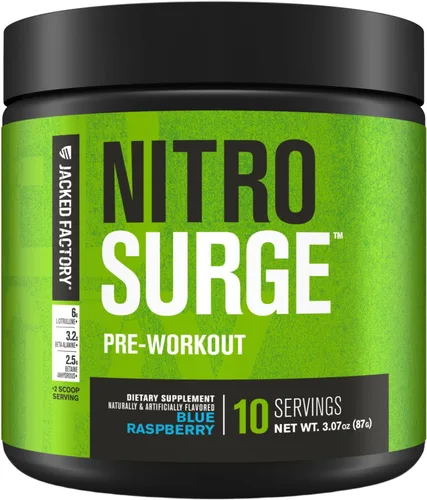 Vista 15 de Jacked Factory NITROSURGE Suplemento Pre Entrenamiento - Energía Sin Límites, Ganancias Instantáneas de Fuerza, Enfoque Claro, Bombeos Intensos