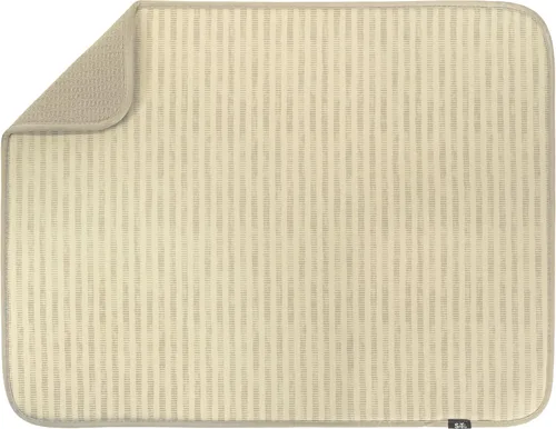 Vista 18 de S&T INC. Tapete de microfibra para secado de platos, reversible y absorbente para cocina, de 16 x 18 pulgadas, color negro