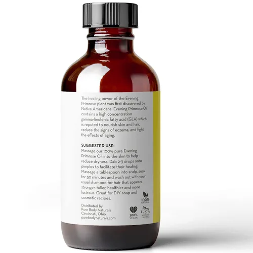 Vista 6 de Aceite líquido de onagra para mujer, para piel, cara y cabello, 4 onzas líquidas Puro y listo para usar, no cápsulas, absorbe rápidamente