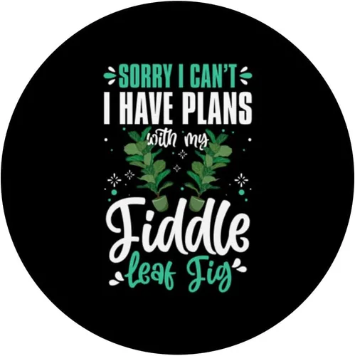Vista 3 de Fiddle Leaf Fig Ficus Lyrata Care Tree Plant Soil Indoor PopSockets Swappable PopGrip