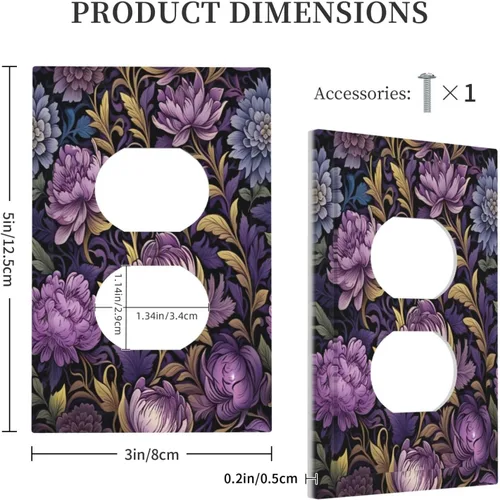 Vista 296 de Decorative Outlet Covers Blue Background White Cat Daisy Floral 2-Gang 1-Gang Wall Plate Single Toggle/Rocker Farmhouse Style Light Switch Covers