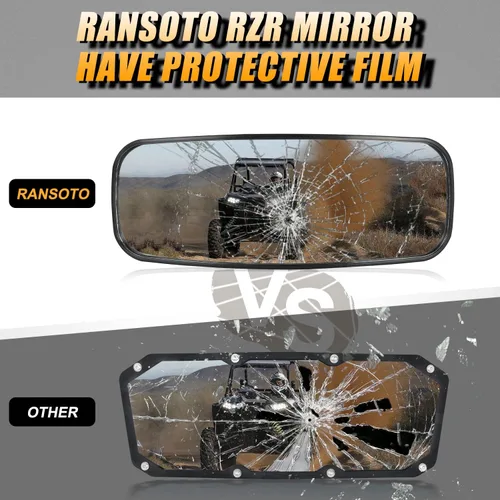 Vista 5 de Espejo retrovisor lateral UTV y espejo central compatible con Polaris Ranger 500 570 900 1000 XP, Ranger Diesel, ETX/EV, General 1000, Can-Am