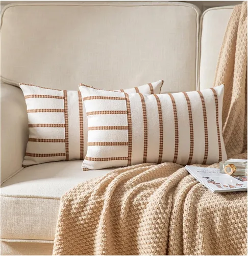 Vista 20 de Funda de Almohada Lumbar Bohemia Decorativa 14X36 Pulgadas Larga Suave Estilo Granja Decorativa Fundas de Almohada para Sofá Fundas de Almohada