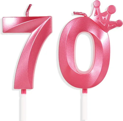Vista 9 de Velas de cumpleaños número 10 para pastel, velas de oro rosa número 10 con corona, diseño 3D, decoración de pastel de cumpleaños para niñas