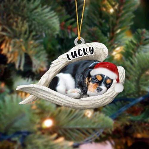 Vista 163 de Ángel durmiente de Afghan Hound para Navidad, adorno personalizado con el nombre del perro, adorno de Navidad personalizado para amantes de perros