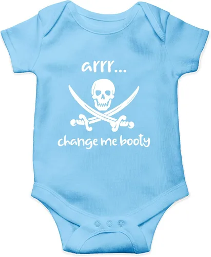 Vista 17 de AW Fashions Arrr Change Me Booty - Body divertido y adorable para recién nacido, ropa de bebé a la moda