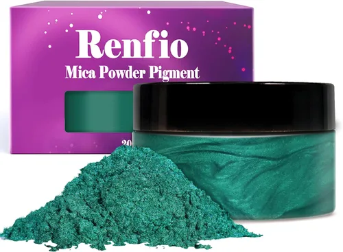 Vista 31 de Renfio Polvo de mica, polvo de mica de 60 colores para resina epoxi natural, pigmento de color, pigmento en polvo, botellas de 0.25 onzas, pigmentos