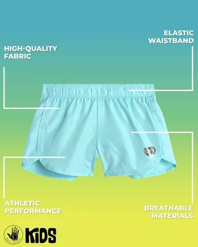 Vista 4 de Body Glove Pantalones cortos deportivos para niñas, paquete de 4 pantalones cortos de forro polar de rendimiento activo, pantalones cortos de delfín