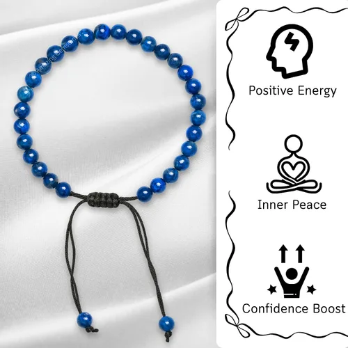 Vista 228 de Amazing Gemstone Crystal Anklet Ankle Bracelets for Women - Waterproof Beaded Healing Crystal Anklets, Plus Size Chakra Gemstone Bead Anklet