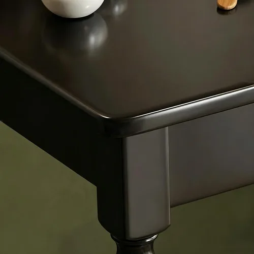 Vista 4 de Escritorio de madera maciza con cajones, pequeño escritorio con cajones para computadora, escritorio de PC para trabajo, estudio o juegos, fácil