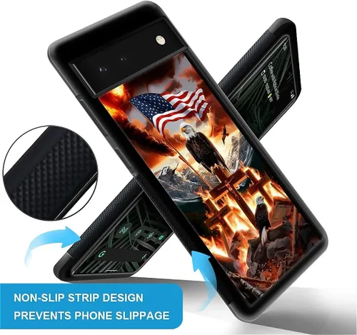 Vista 1078 de Compatible con Google Pixel 4A 5G Mobile Case Creative Acrylic Panel trasero Silicona Protección Grip especialmente diseñado para Google Pixel 4A 5G