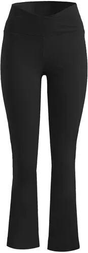 Vista 3 de Pantalones de yoga acampanados con cintura en V y levantamiento de glúteos, pantalones de yoga para mujer, pantalones de algodón para mujer