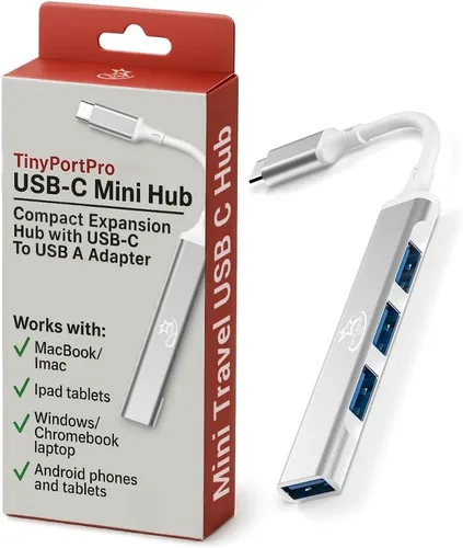 Vista 6 de Extensor multipuerto USB A U124A con puertos de alta velocidad 3.0/2.0, extensor de puerto mini USB de 4 puertos, compatible con laptop, computadora