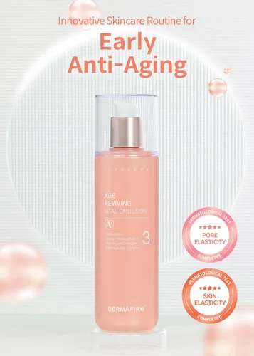 Vista 2 de Dermafirm Age Reviving Vital Tone Up Emulsion Cream A4 Crema reafirmante facial hidratante para reafirmar los poros con colágeno, astasoma