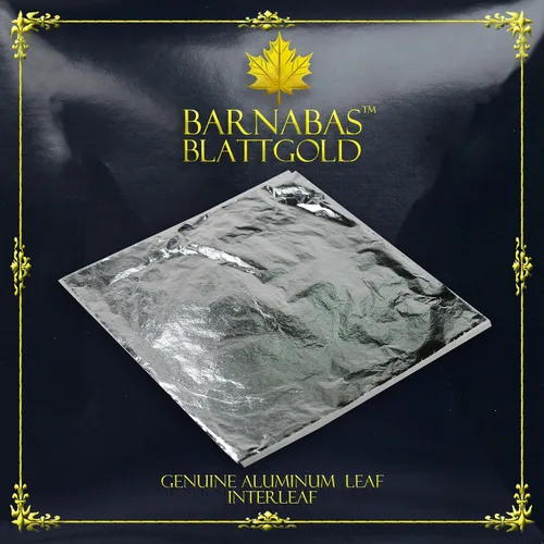 Vista 14 de Barnabas Blattgold Hoja de plata de imitación, patente de transferencia [25 hojas, 5.5 pulgadas], hoja de lámina de metal para pintura, artes