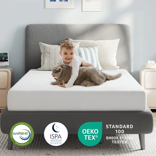 Vista 8 de Avenco - Colchón individual de 5 pulgadas para niños, colchones de espuma viscoelástica con gel para un sueño nocturno fresco y alivio de presión