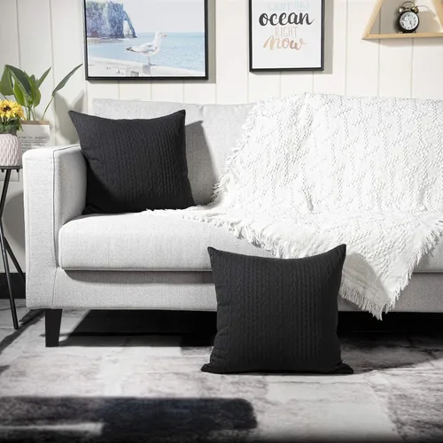 Vista 3 de YAERTUN - Juego de fundas de almohada decorativas muy suaves con diseño moderno en relieve