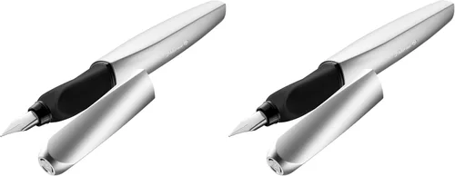 Vista 13 de Pelikan Pluma estilográfica Twist 946806 con 1 cartucho de tinta, punta media, color negro, en caja