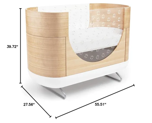 Vista 8 de Ubabub Cuna convertible Pod 2 en 1 con kit de conversión de cama junior Natural