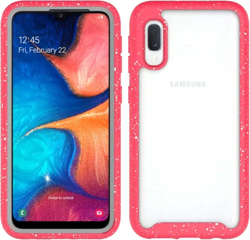 Vista 2 de Funda protectora transparente de cuerpo completo resistente con protector de pantalla integrado a prueba de golpes, diseñada para Samsung Galaxy