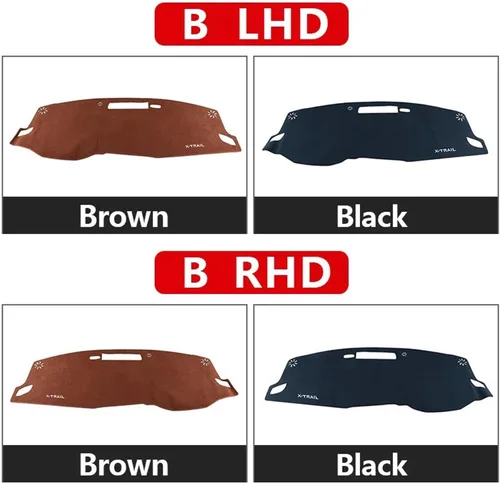 Vista 5 de Funda protectora de franela para salpicadero de automóvil, para Nissan X-Trail T33 2021 2022 2023 2024
