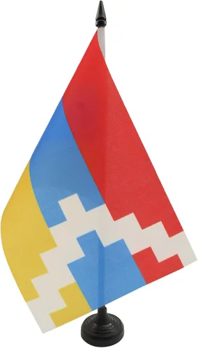 Vista 185 de AZ FLAG Aland Table Flag 4x6 in 100D Polyester Plastic Base Indoor use Finnish 15x10 cm desk flag stitched finish with reinforced edges with