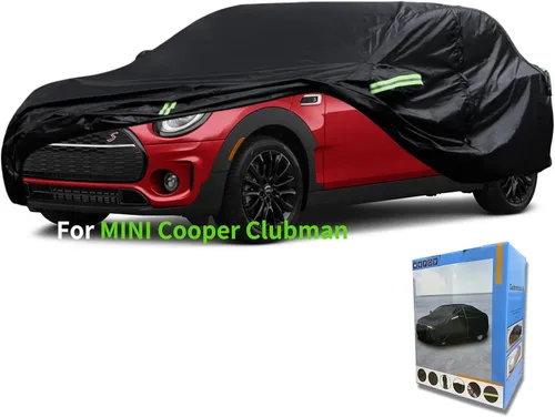 Vista 15 de Funda a medida para automóvil mini-auto, 7 capas de cubierta impermeable para todo tipo de clima, para exteriores, cubierta completa contra la Negro