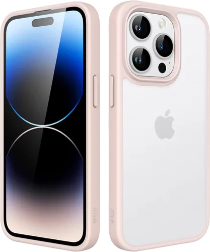 Vista 31 de JETech Funda mate para iPhone 14 de 6.1 pulgadas, a prueba de golpes, protección contra caídas de grado militar, cubierta trasera translúcida