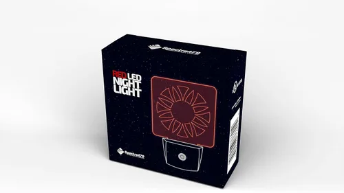 Vista 7 de Spectra479 - Luz nocturna LED roja tenue para dormitorios y baños [paquete de 2] - BioRhythm Safe - (círculo) Caja fuerte BioRhythm