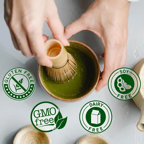Vista 6 de Polvo de matcha de 2.2 libras (2.2 lbs) por Aki Foods Japan - Polvo de té verde Matcha 100% japonés Fabricado en Japón, auténtico matcha de Nishio