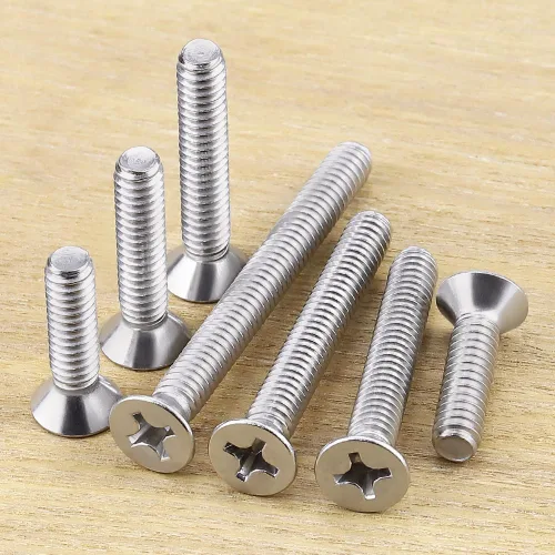 Vista 8 de Tornillos de máquina de cabeza avellanada plana 1/4-20 x 1, Phillips Drive, acero inoxidable 304 18-8, rosca completa, rosca gruesa UNC, 25 PCS