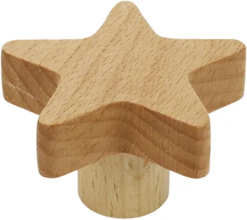 Vista 3 de 5 piezas de clavijas de madera para sombrero de pared, ganchos de madera para colgar sombreros, gorras, bolsas (5 estrellas)