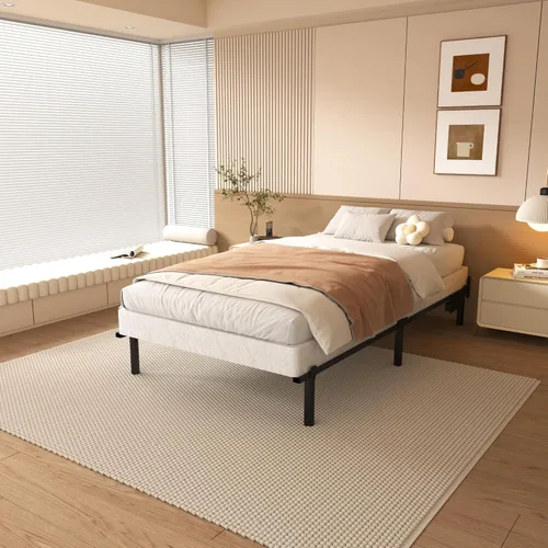 Vista 6 de NHODIR Base de cama con somier doble de 4 pulgadas