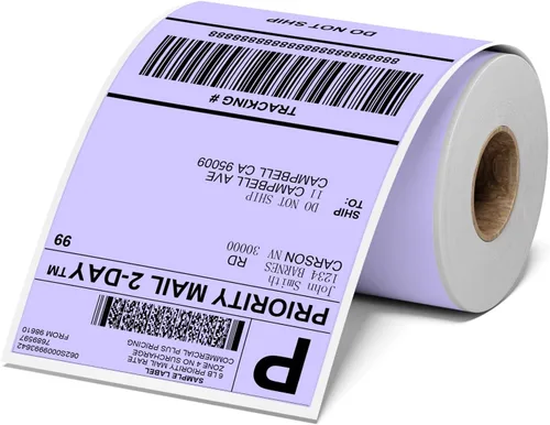 Vista 20 de 4x6 Thermal Labels, Shipping Address Label (Pack of 250 4x6 Roll Labels) Blue Labels Compatible with JADENS, ASprink, Phomemo, Rollo, Zebra