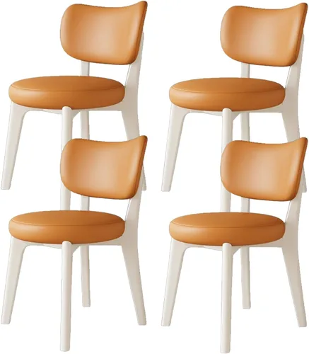 Vista 11 de Juego de sillas de comedor de madera de 1/2/4, sillas de cocina con respaldo curvo, silla de vestíbulo, silla de comedor tapizada, silla de comedor