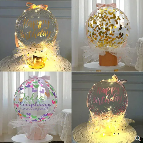 Vista 7 de Bobo Globos de burbujas de cuello ancho, bolas grandes de PVC transparente para máquina de llenado de globos, kit de máquina de relleno de globos