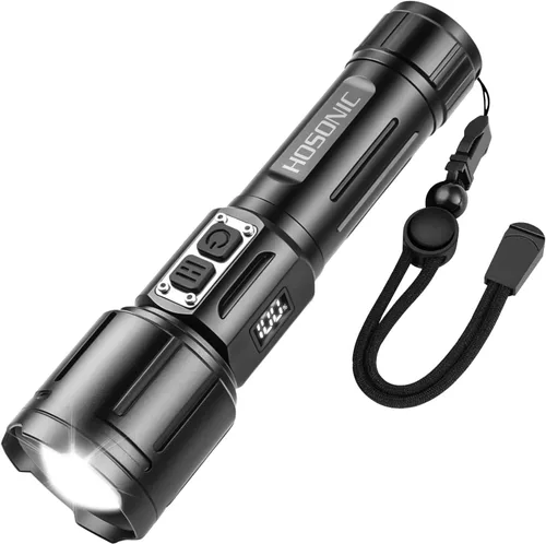 Vista 9 de Linternas recargables, linterna de bolsillo EDC de alto lúmenes con clip, 5 modos de luz de flash pequeña súper brillante potente para camping