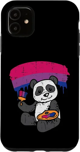 Vista 5 de iPhone 14 Panda Painting Animal LGBTQ Bisexual Flag Gay Pride Ally Bi Case