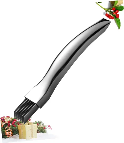 Vista 3 de Cortador de cebolla de acero inoxidable Mandolina Cortador para cocina Dicer Chopper Vegetales Scallion Stripper Herb Stripper