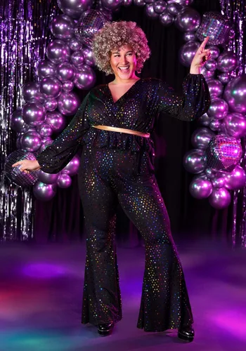Vista 2 de Disfraz de reina de discoteca para mujer, talla grande