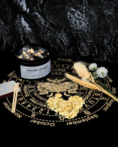 Vista 3 de Velas de cristal, velas mágicas curativas, meditación mente-cuerpo, regalos para alentar a las mujeres, regalos de trabajo nuevos (comienzo fresco)