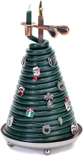 Vista 2 de Vela de repuesto de 80 horas de duración, diseño árbol de Navidad, ecológica, de cera natural con mecha de algodón de Candle By The Hour