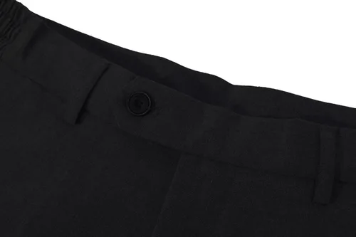 Vista 3 de Plaid&Plain Pantalones de vestir para hombre con cintura elástica y tela elástica de ajuste recto