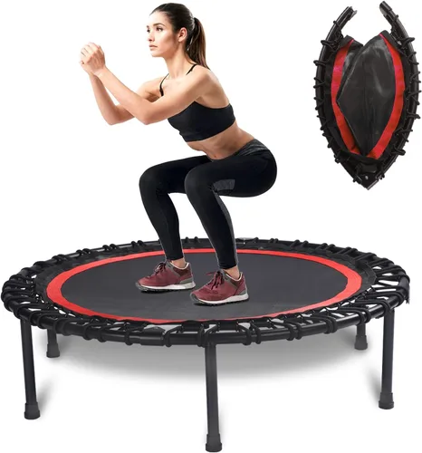 Vista 11 de 40" Mini Trampoline for Adults, Fitness Rebounder with Elastic Bands, Indoor Exercise Trampoline, Low Impact Workout Equipment for Home Gym, Cardio