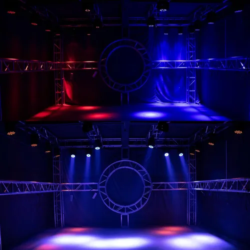 Vista 6 de SHEHDS Luz de Cabeza Móvil Wash LED 12x12W RGBW 4 en 1 Luces de DJ Iluminación Profesional 9/16 Canales DMX512 Efecto Estrobo Activo por Sonido