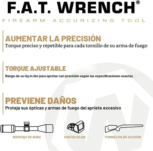 Vista 2 de Wheeler Llave dinamométrica manual de precisión para armas de fuego con medición de pulgadas/libras, brocas y estuche de almacenamiento para montaje