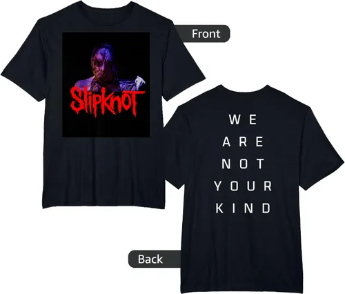 Vista 6 de Slipknot Camiseta oficial con portada de álbum con texto en inglés "We are not your kind