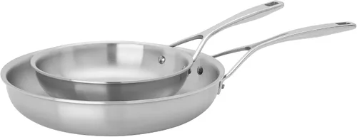Vista 12 de Demeyere Essential de 5 capas, acero inoxidable 18/10, mango Stay Cool, para todas las cocinas, borde de vertido, cacerola de 1.5 cuartos de galón